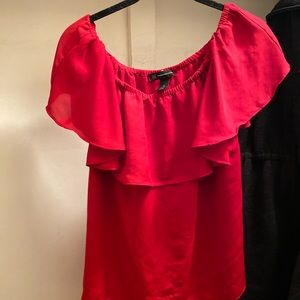 Red off the shoulder top